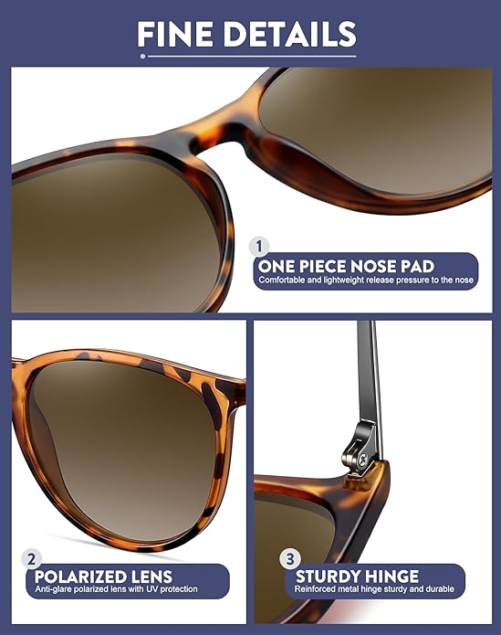 Retro sunglasses womens 2024 trendy round classic glasses