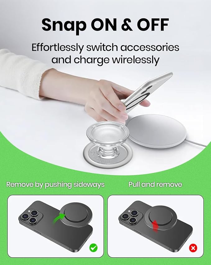 OnTheGrip Cute Solid Macaron Color Heart Shape Collapsible Mobile Phone Grip Stand Holder for Smartphone Tablet Cell Phone Accessory (Lavender)