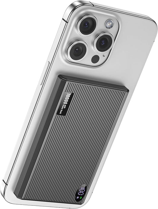 Portable Charger Power Bank, 10000mAh Wireless Charger iPhone with USB C to 20 W PD Fast Charging Cable, Mag-Safe Battery Pack Magnetic Charger for iPhone 17/16/15/14/13/12 Pro/Pro Max/Plus iPad