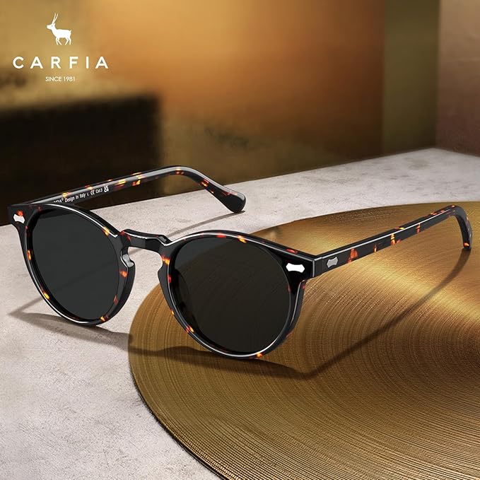 CARFIA Polarized Sunglasses for Women UV Protection Small Face Acetate Frame CA5288