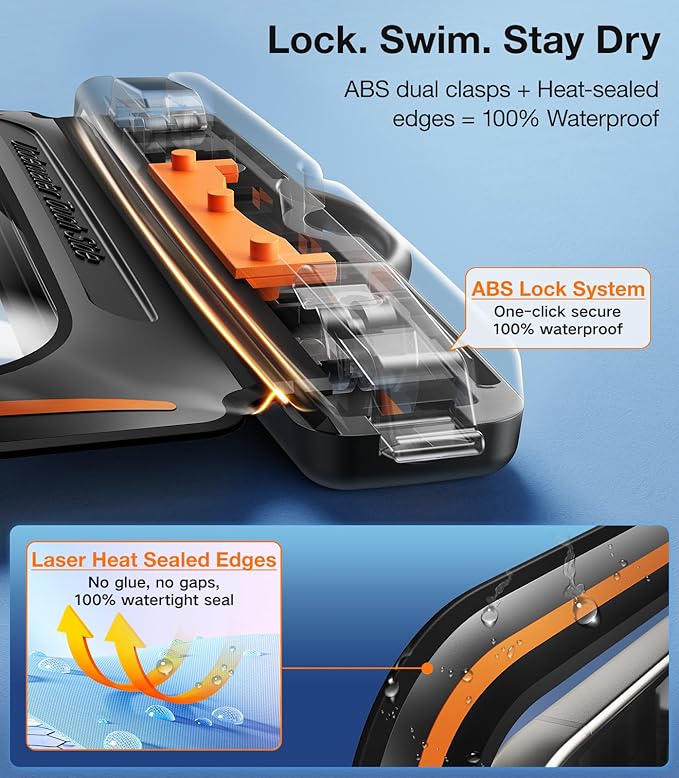 TORRAS IPX8 Waterproof Phone Pouch Floating, Underwater Screen Touchable, Water Proof Case with Lanyard for iPhone 16 Pro Max 15 S25, Cellphone Dry Bag Cruise Essentials 7.0 inch, Black