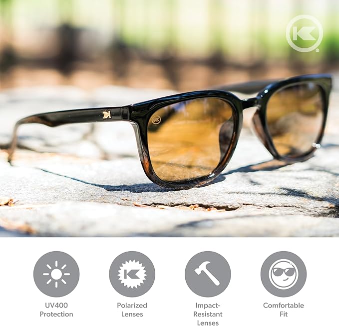 Knockaround Paso Robles Polarized Sunglasses for Women & Men - Impact Resistant Lenses & Full UV400 Protection