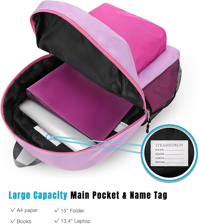 STEAMEDBUN Kids Backpack for Girls,Kindergarten Backpack for Toddler Girls Age 3-6