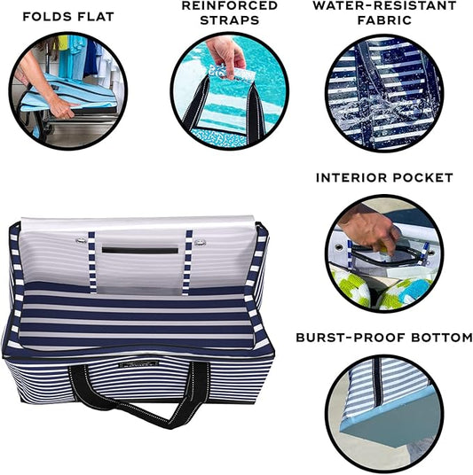 SCOUT 3 Boys Zip Tote X-Large - Durable Lightweight Bag for Beach, Pool, Family Travel, Storage - Water-Resistant, Zips Shut