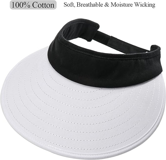 Sun Visor Hats Women Large Brim Summer UV Protection Beach Cap