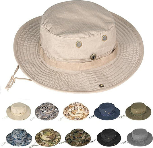 Sun Hats for Men Women Boonie Hat UPF 50+ Bucket Hat Wide Brim UV Protection Fishing Hiking Safari Outdoor Hats
