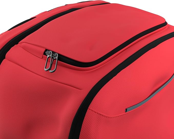 Zion Cases Slab Case Backpack with Slab Case 2GO Graded Card Case; Fits PSA, BGS, HGA, SGC, and CSG Graded Card Slabs; Ideal Travel Storage Solution; (Red)