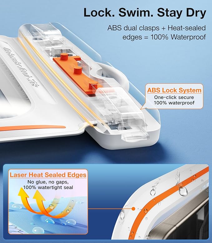 TORRAS IPX8 Waterproof Phone Pouch Floating, Underwater Screen Touchable, Water Proof Case with Lanyard for iPhone 17 Pro Max 16 S25, Cellphone Dry Bag Cruise Essentials 7.0 inch, White