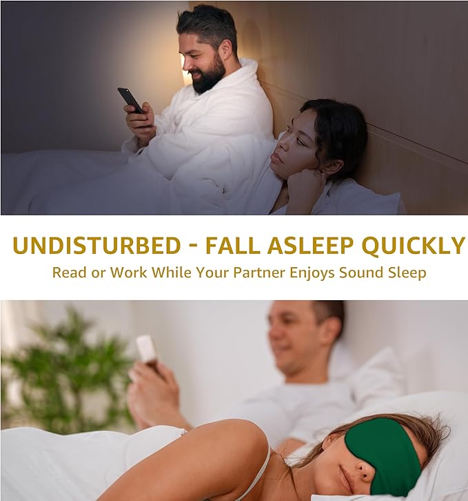 Luxury Pure Silk Sleep Mask | 100% Natural Mulberry Silk | Double-Sided Softness | Adjustable Strap & Full Light Blocking | Perfect for Travel, Office Naps & Nighttime Sleep (Forest Green)