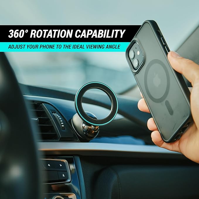 CARMOUNT F3 MagSafe Car Mount | All-Metal Magnetic Phone Dashboard Holder with N52 Magnets Super Strong Hold | 360° Rotation | Universal Compatibility for iPhones Pro Max & All Devices