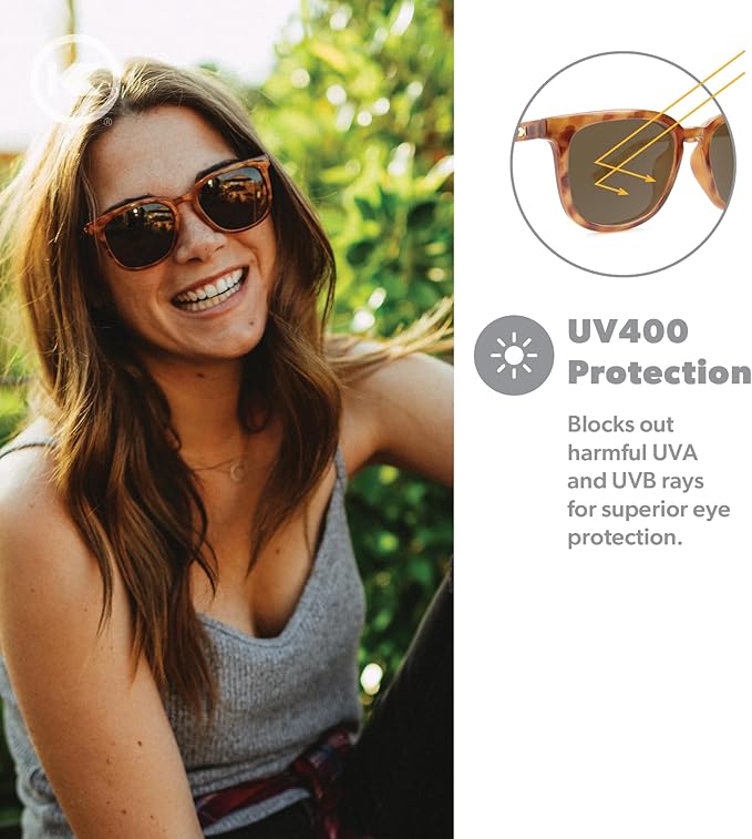 Knockaround Paso Robles Polarized Sunglasses for Women & Men - Impact Resistant Lenses & Full UV400 Protection