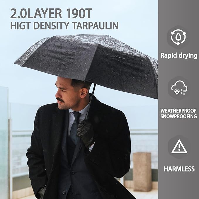 Windproof Travel Umbrella - Automatic, Compact, Windproof