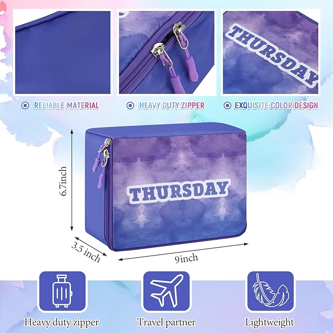 Paterr 7 Pcs Packing Cubes for Travel Kids Days of Week Compression Packing Cubes Colorful Luggage Organizers Suitcase Camp(Gradient)