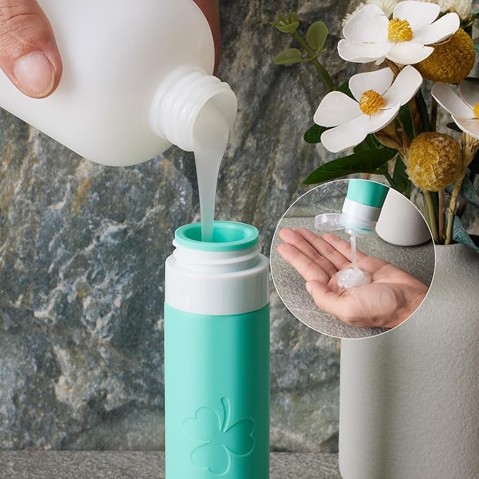 23 Pack Travel Bottles for Toiletries, TSA Approved Travel Shampoo Bottles, Silicone Travel Containers for Toiletries, Leak Proof Refillable Travel Essentials for Liquids Shampoo and Conditioner