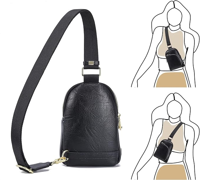 INICAT RFID Blocking Sling Bag Anti Theft Crossbody Bags Women Valentine's Day Gifts Travel Purses Vegan Leather