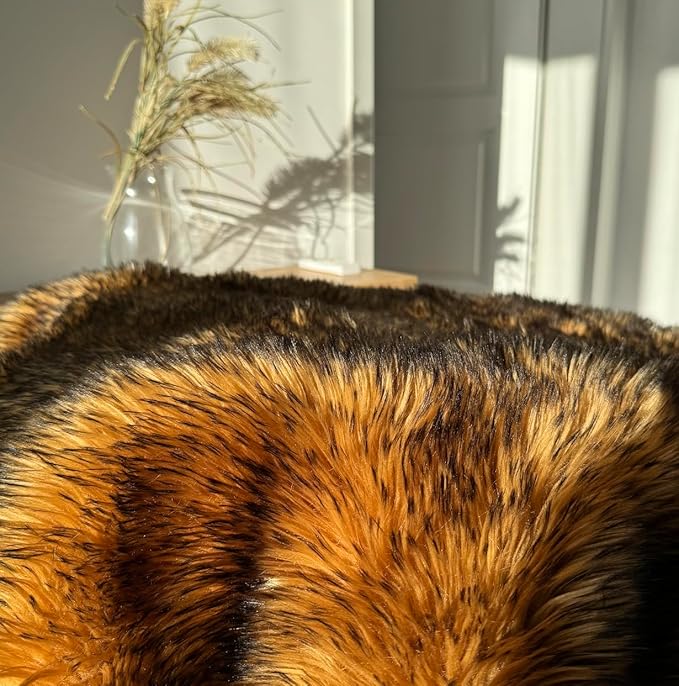 Waterproof Dog Blanket for Small, Medium & Large Dogs – Faux Fur Pet Throw for Couch, Sofa, Bed & Car – Soft, Washable, Stain-Resistant, Durable Cover - Brown 60" x 50"