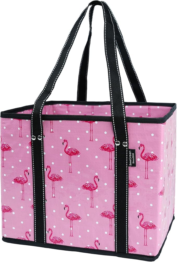 BeeGreen Large Waterproof Reusable Bags Christmas Heavy Duty Shopping Tote for Groceries Pool Gift with Webbing Handles