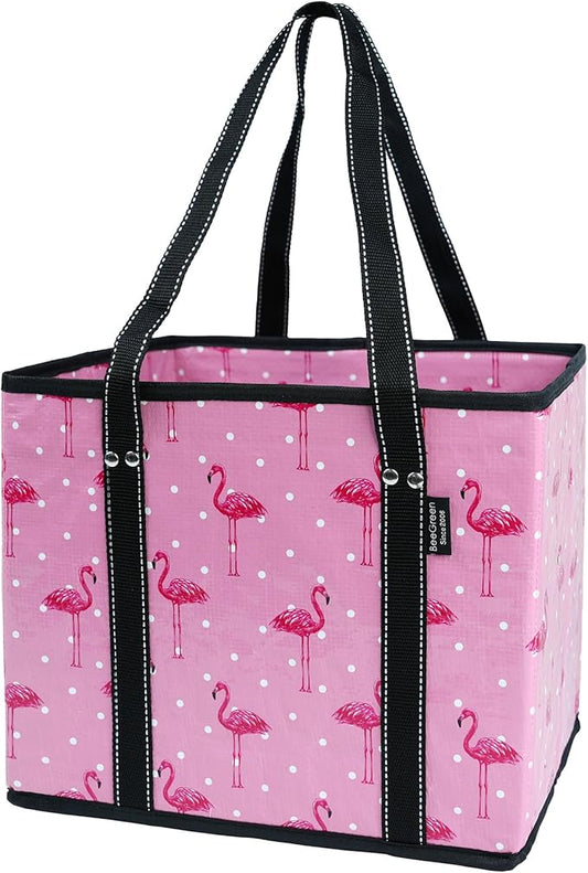 BeeGreen Large Waterproof Reusable Bags Christmas Heavy Duty Shopping Tote for Groceries Pool Gift with Webbing Handles