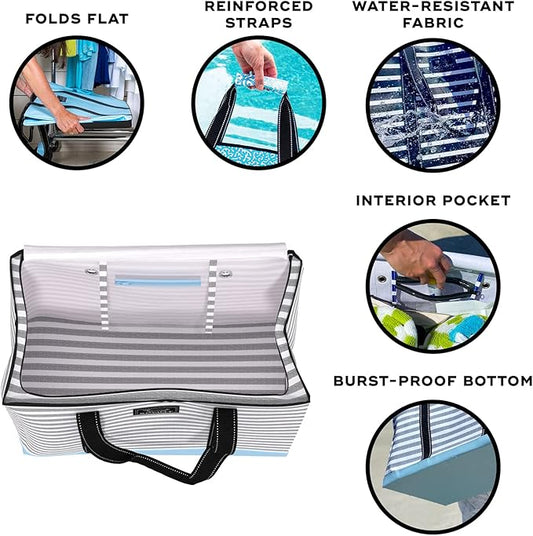 SCOUT 3 Boys Zip Tote X-Large - Durable Lightweight Bag for Beach, Pool, Family Travel, Storage - Water-Resistant, Zips Shut