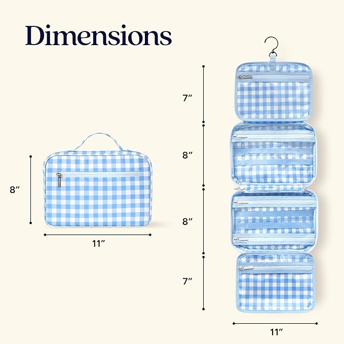 VANDEL Waterproof Hanging Toiletry Bag for Travelling, Hanging Makeup Organizer Bag, Cosmetic Travel Bags for Women Travel Toiletry Bags, Makeup Case Toiletries Organizer Hygiene Bathroom Shower Caddy