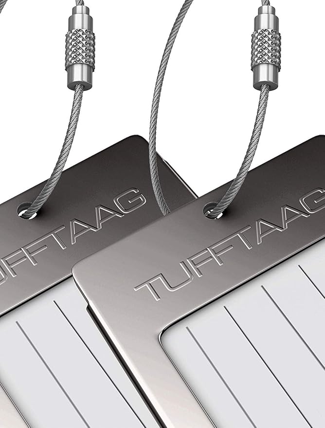 Luggage Tags Business Card Holder by TUFFTAAG - Durable Travel ID Bag Tag in Multiple Color Options, Perfect for Suitcases, Backpacks, and Carry-Ons, Easy Identification, Secure and Stylish