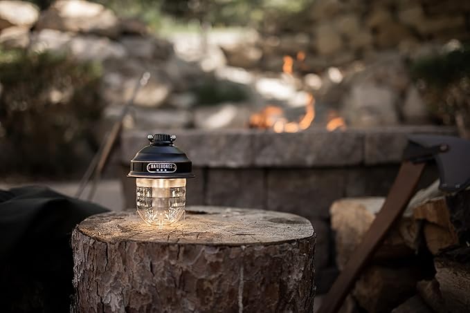 Barebones Beacon Hanging Light – Antique Bronze, Rechargeable LED Camping Lantern with Adjustable Brightness – Weatherproof Vintage-Style Hanging Lantern for Outdoor Adventures and Year-Round Use