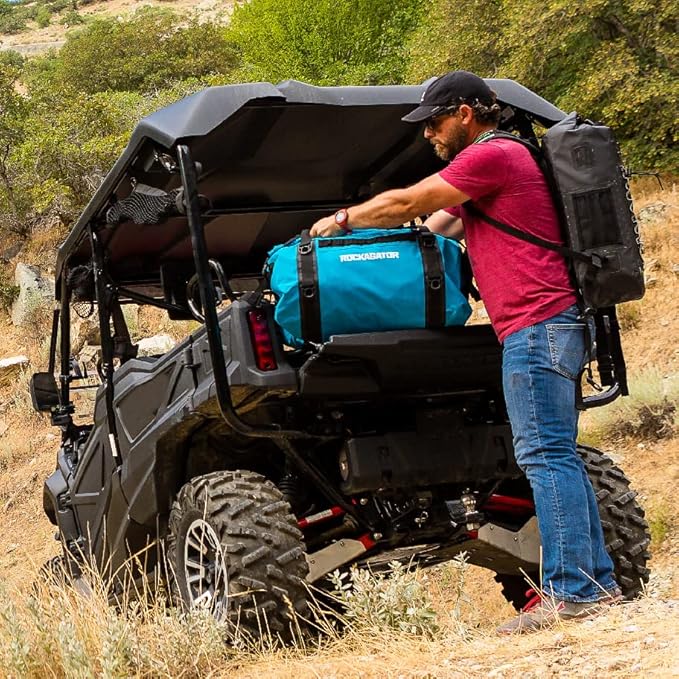 Waterproof Duffle Bag for Travel and Camping with Roll-Top Closure, Durable, All-Weather, and Versatile Dry Bag - Rockagator Mammoth Series (90 Liter, Black)