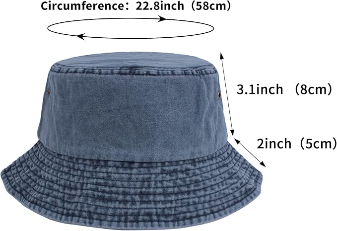 Washed Cotton Bucket Hats Packable Summer Outdoor Cap Travel Beach Sun Hat Plain Colors for Men Women