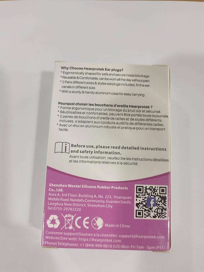 Hearprotek Sleeping Ear Plugs,2 Pairs Ear Plugs (32db & 30db) Ultra Soft Noise Reduction and Hearing Protection earplugs for Side Sleepers, snoring, Travel, Working, Safety (Pink)