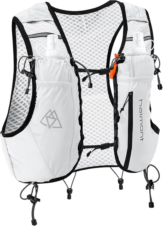 Haimont Running Hydration Vest with Water Bottles for Men Women, Lightweight 10L Hydrated Vest Pack for Trail Running, Hiking