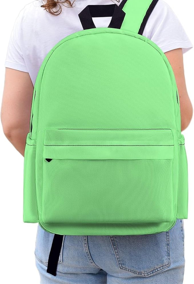 Mint Green Backpack Adult Travel Daybag for Women Men College Backpack for Vacation Hiking Camping Bag