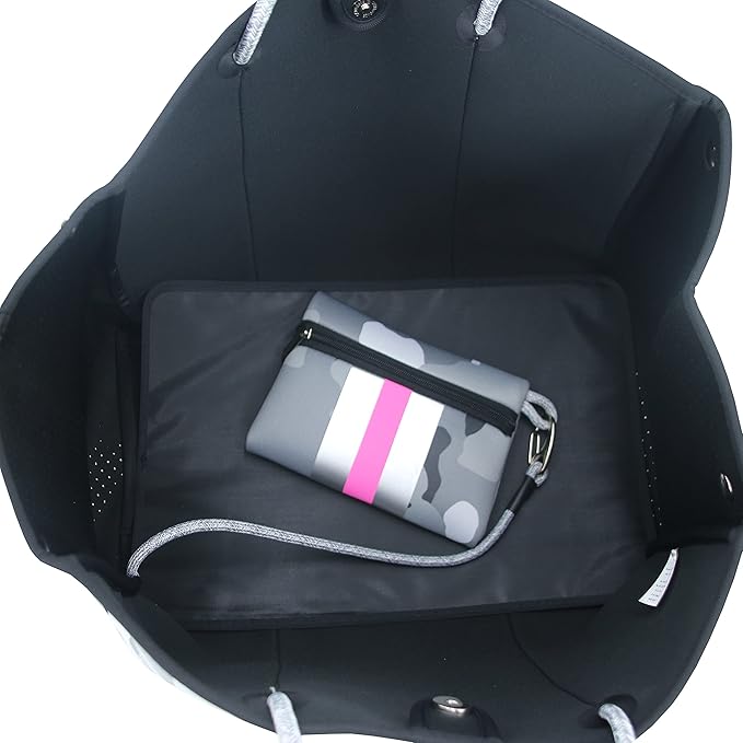 QOGiR Neoprene Multipurpose Beach Bag Tote with Inner Zipper Pocket … … … …