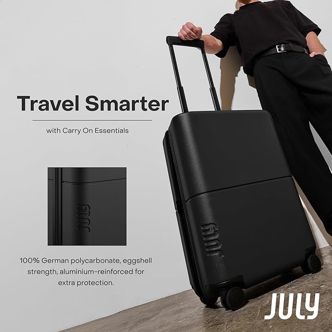 Carry On Essential - 20" Airline Approved Carry On Luggage with Wheels, Travel Suitcase for Men & Women - Premium Rolling Suitcase, TSA Lock, Polycarbonate Shell, Spinner Wheels - Charcoal