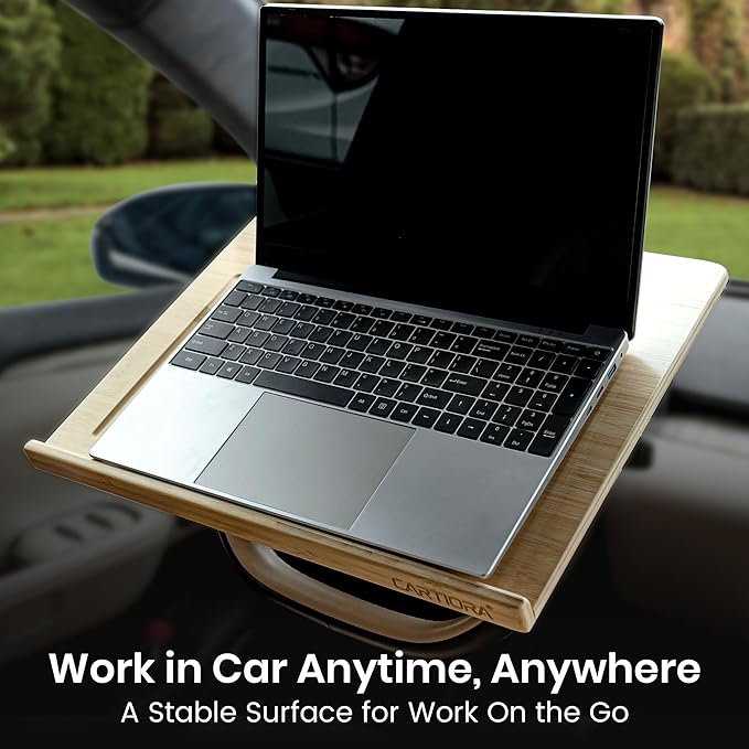 Essential Steering Wheel Tray - Car Table for Meal, Multipurpose Steering Wheel Table for Travelers, Table and Laptop Holder, Laptop Tray for Work