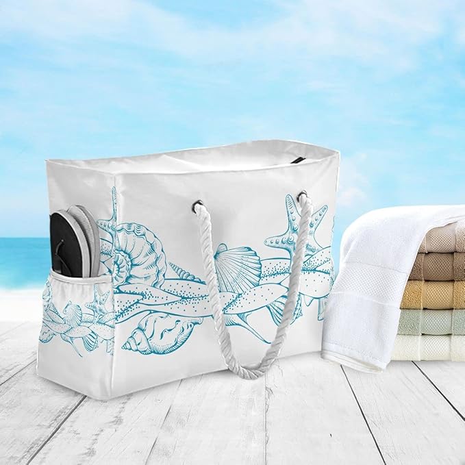 senya Large Beach Shoulder Bags Canvas Tote Water Resistant for Gym Travel Daily