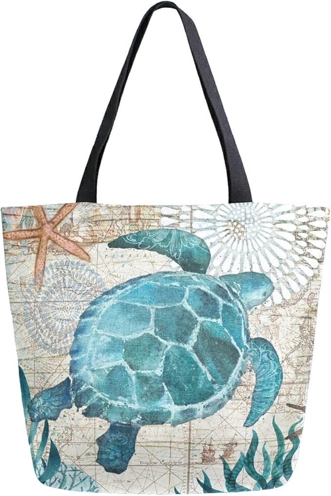 senya Large Beach Shoulder Bags Canvas Tote Water Resistant for Gym Travel Daily