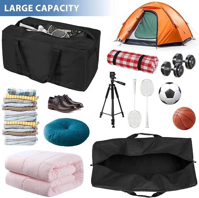 Extra Large Travel Duffle Bag, 120L Gear Bag for Men and Women, Storage Bag Ideal for Overnight Camping and Weekend Getaways