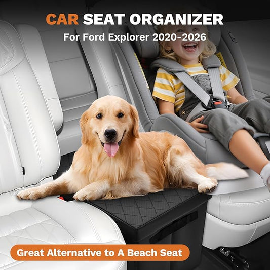 Shademax Car Seat Organizer for Ford Explorer 2020-2025 2026 Accessories, Explorer Backseat Organizer Car Console Organizer for Kids Toys, Baby Supplies, Dog Toys, Snack Organizer, Travel Storage Box