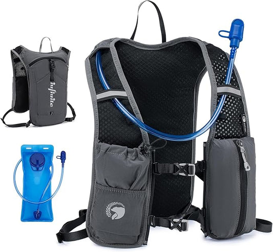 KSIBNW Running Vest for Women and Men, Lightweight Hydration Vest Backpack with 1.5L Water Bladder Bag Running Backpack for Hiking Biking Trail Cycling Race Marathon