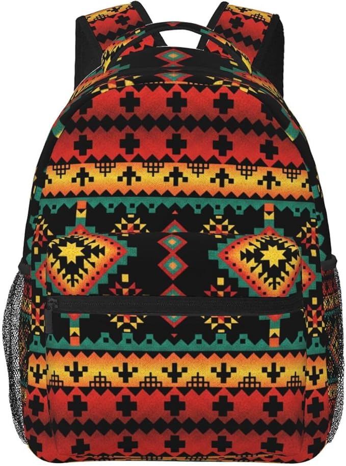 Native American Backpack for Men Women,Casual Travel Hiking Camping Backpacks Lightweight Bookbag
