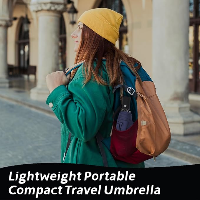 Travel Compact Umbrellas for Rain Portable Automatic Open/Close Windproof Folding Small Umbrella
