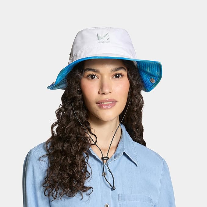 MISSION Cooling Bucket Hat - Unisex Wide-Brim Hat for Men & Women - Lightweight, Foldable & Durable - Cools Up to 2 Hours