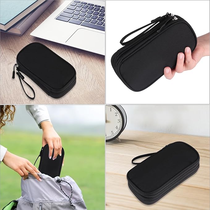 Universal Cable Organizer - Electronics Accessories Bag for Charger, Phone, Memory Card - Travel Gadget Bag - Black