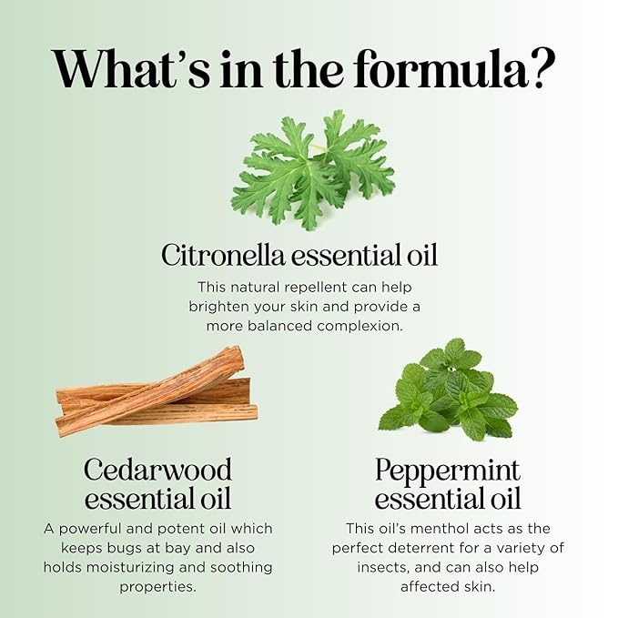 Bug Repellent Lotion for Adults & Kids - DEET Free Insect Repellent Lotion for Ticks & Mosquitoes - Made with Citronella & Lemongrass - Dermatologist Tested - Light Scent Vegan & Cruelty Free (4oz)