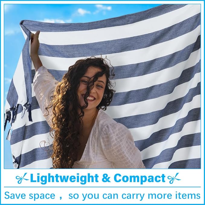 Oversized Turkish Beach Towel Blanket XXL Cotton Sandproof Towels Boho Woven Extra Large Big Sand Free Giant Throw Blankets Huge Quilt XL Picnic Camping Necessities Cloud for Adult Gifts