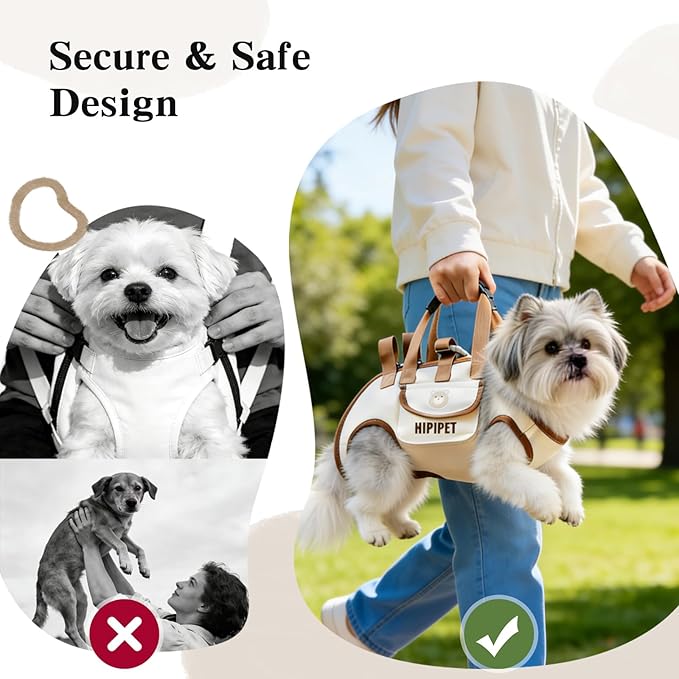 Small Dog Sling Carrier - Breathable Puppy Carrier with Pockets & Adjustable Strap, Lightweight Pet Carrier for Small Dogs/Cats (Up to 9 lbs)