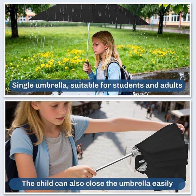 TOPSAIL 45in Truley Compact Folding Umbrella for Travel, Effortless & Safe Collapse, Portable & Sturdy Windproof Inverted Umbrellas for Rain