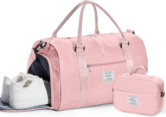 Gym Bag Womens,Travel Duffel Carry on Bag Sport Tote Bag Weekend Overnight Bag