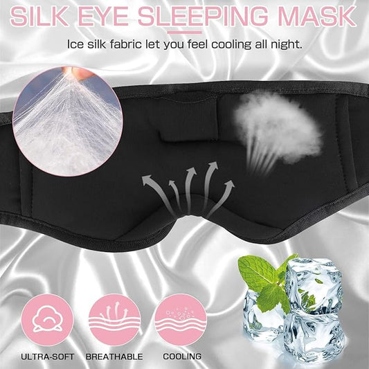 LC-dolida Sleep Mask with Bluetooth Headphones, Sleep Headphones Bluetooth Sleep Mask 3D Sleeping Headphones for Side Sleepers Best Gift and Travel Essential