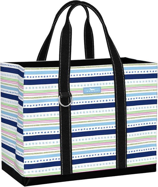 SCOUT Original Deano Tote Large - Durable Lightweight Open Top Beach, Pool & Lake Bag, Inside Zip Pocket, Folds Flat